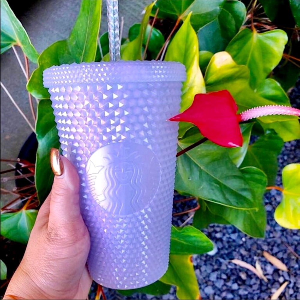 🤍💎Starbucks Icy White VENTI & GRANDE Studded tumbler cup/Ornament keychain set - Picture 5 of 6